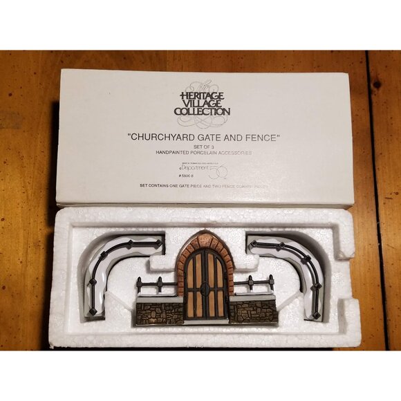 Department 56 Other - "Churchyard Gate and Fence" Set of 3 #5806-8 -Retired-